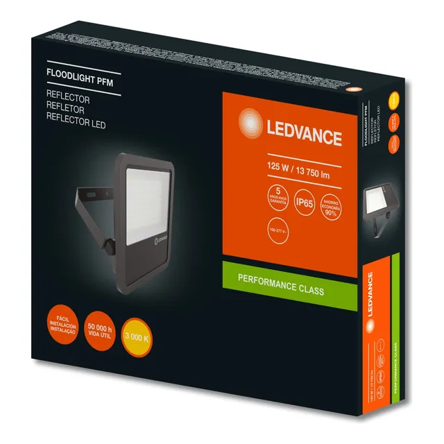Reflector Led Floodlight Pfm 125w830 Pantalla Negra-ledvance