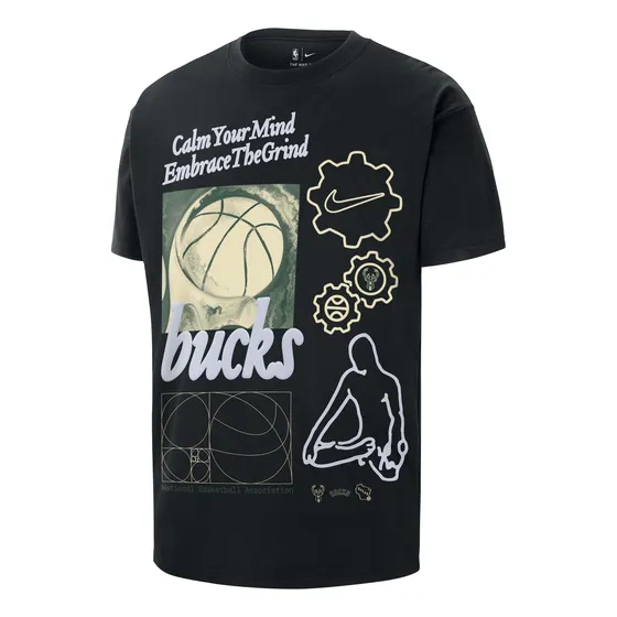 Playera Hombre Max90 Nike Nba Milwaukee Bucks Hq0634-010