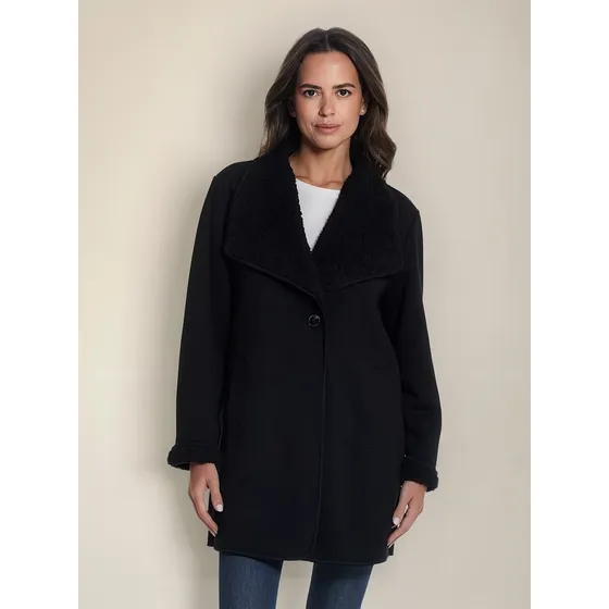 Abrigo Doble Vista Weatherproof De Mujer Elegante