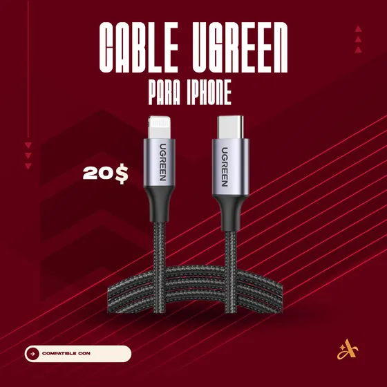 Cargador Ugreen Para iPhone 1m Negro