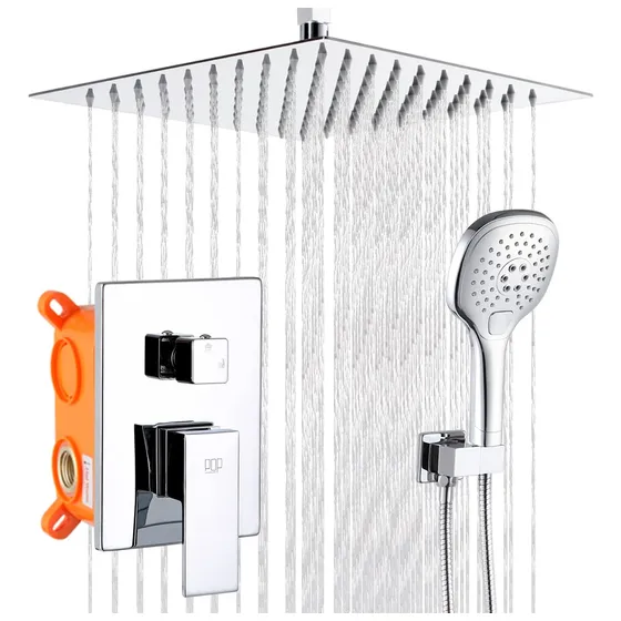 Pop Sanitaryware Juego Grifo Ducha Montaje Techo Mezclador