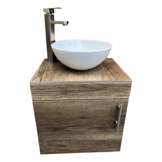 Gabinete De  Baño + Ovalin Lavabo + Llave Lujo Kit 