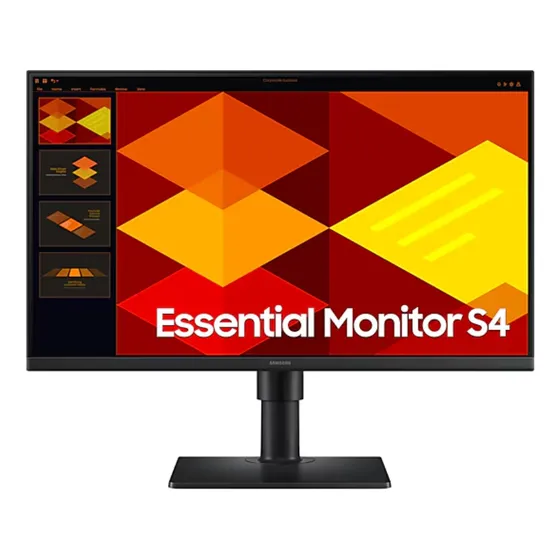 Monitor Samsung 24 Essencial S4 S24d402g 100hz Ips Pivot Color Negro 100