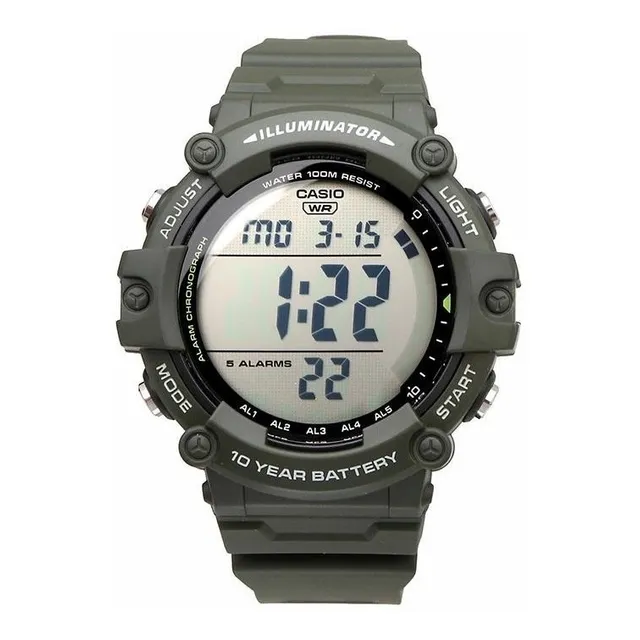 Reloj Casio Ae-1500whx-3av Digital Caballero Verde Original