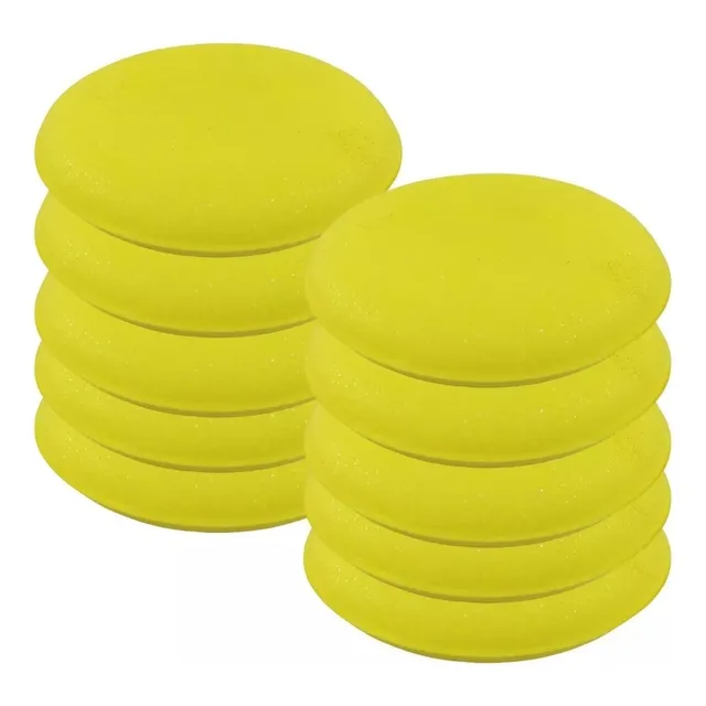 Kit 12 Espuma Esponja Aplicadora Cera Brilho Couro Silicone 