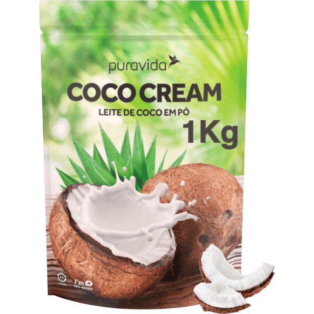 Coco Cream Leite De Coco Em Pó 1 Kg - Pura Vida - Vegano Coco Cream Leite De Coco Em Pó 1 Kg - Pura Vida - Vegano
