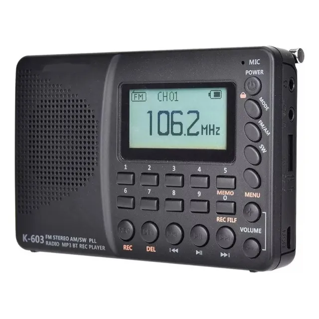 Radio Portátil Digital Fm-am | Onda Corta | Bluetooth