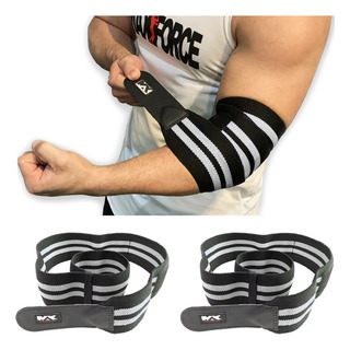 Faixa Cotovelo Supino Elástica 1,20m Powerlift Par Faixa Cotovelo Supino Elástica 1,20m Powerlift Par