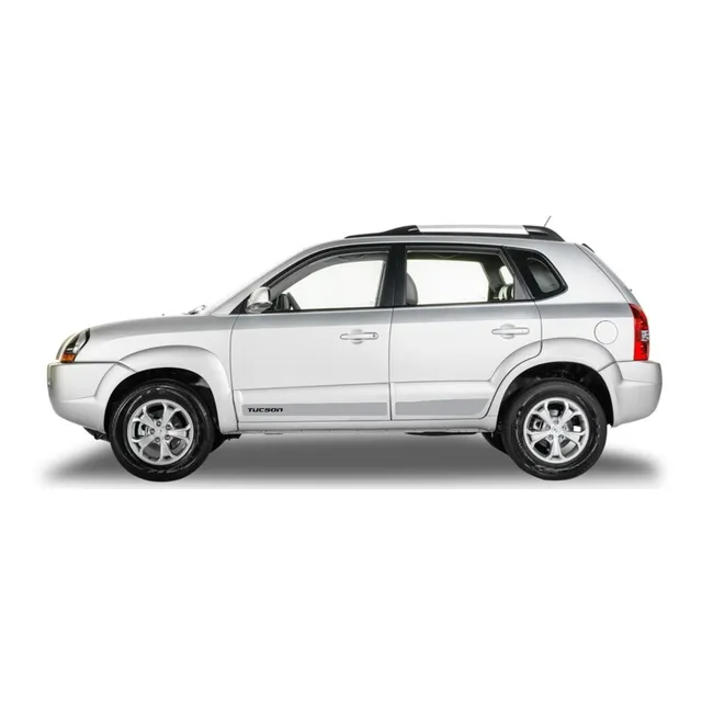 Faixa Lateral Tucson Na Cor Prata Com Verniz Uv Kit