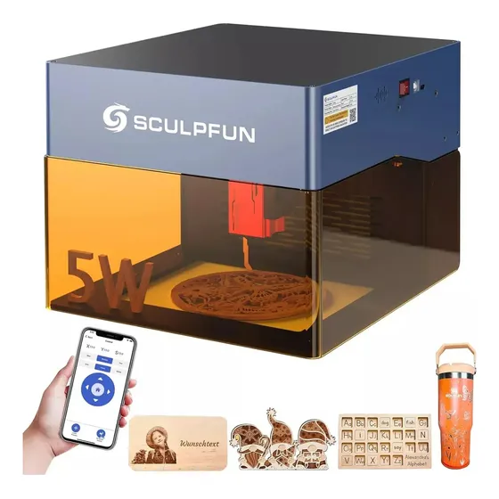 Máquina De Gravação A Laser Sculpfun Icube 5w 100-240v