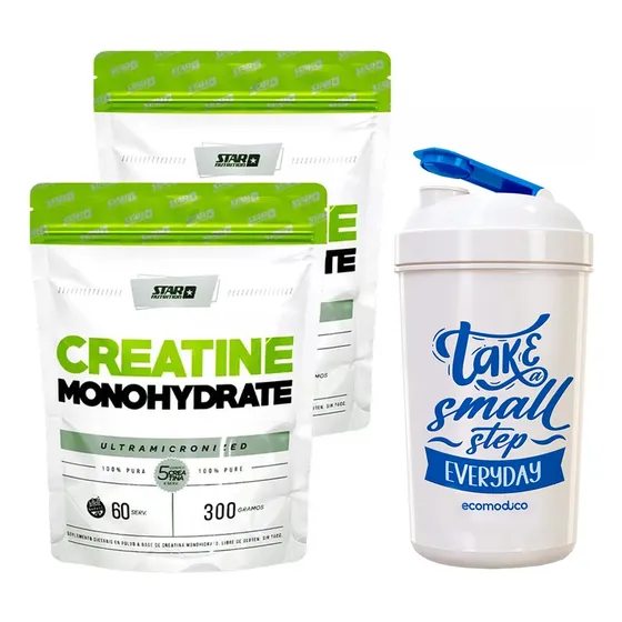 Star Nutrition Creatine Monohydrate Doypack 300g X2 + Shaker