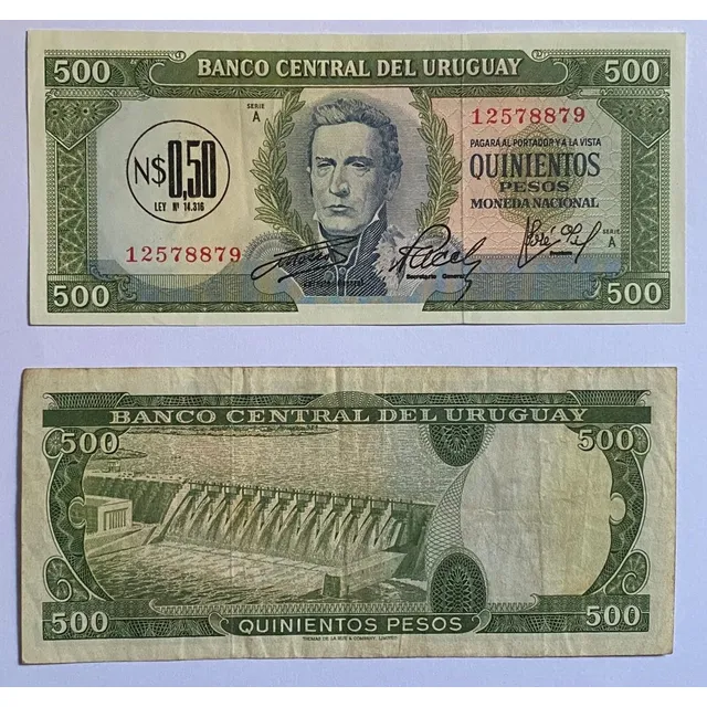 Billete Uruguay 0,50 Nuevo Peso 1974, 16a12, Rotondaro, Bu38