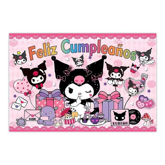 Pendón De Cumpleaños Decorativo Fiesta Kuromi