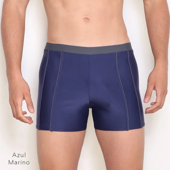 Short Olimpico Unicolor Con Vivos