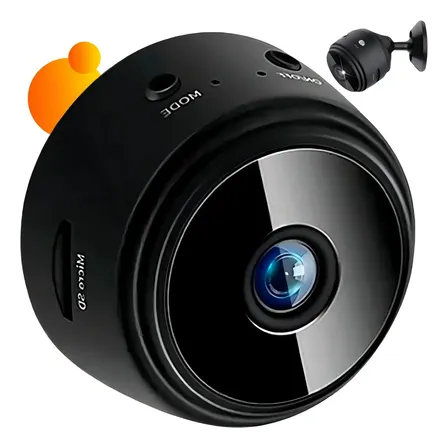 Câmera Escondida Black Mini Espiã Wi-Fi 1080p com Microfone