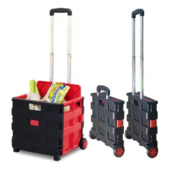 Carro Caja Plegable Con Ruedas Carrito Multiuso Compras Clic