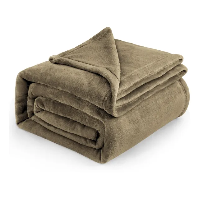 Forro Polar Blanket Bedsure, Talla King, Camel, Forro Polar