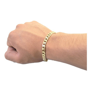 Esclava Pulso Barbada 6.2mm, Calidad Vip Chapa De Oro 18k Esclava Pulso Barbada 6.2mm, Calidad Vip Chapa De Oro 18k