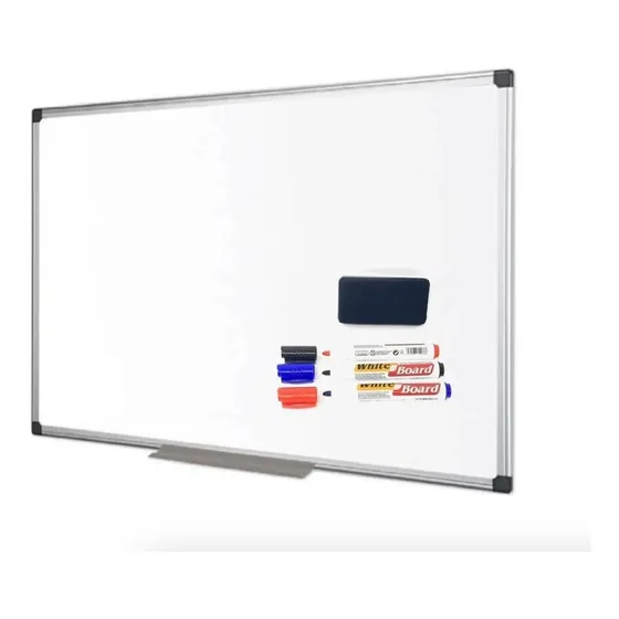 Pizarra Acrílica Blanca 80x120 con 3 plumones y un borrador