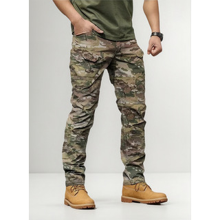 Calça Tåtica De Camuflagem Masculina Ix7 Com Vårios Bolsos Calça Tåtica De Camuflagem Masculina Ix7 Com Vårios Bolsos