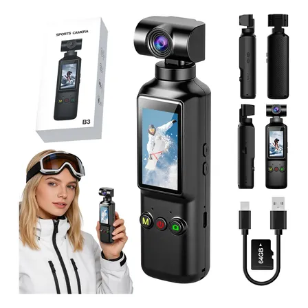 TOBEN 4K HD WI-FI ACTION CAMERA WITH 64GB MEMORY CARD NEGRO