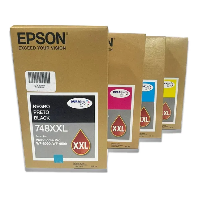 Combo 4 Cartucho Tinta Epson 748xxl Negro Cian Magenta Amari