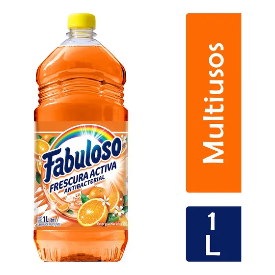 Limpiador Líquido Fabuloso Frescura Activa Naranja Envase 1l