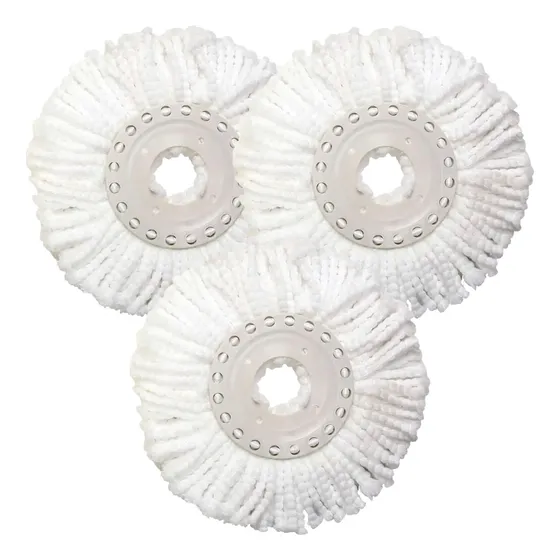 Kit 3 Refil Microfibra Mop 360 Perfect Pro E Move Limpeza