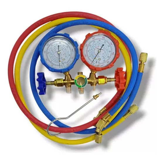Juego De Manómetro Refrigeración R134 Manguera 500 Psi