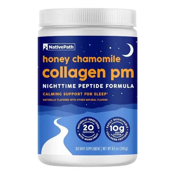 Collagen Pm Nativepath, Miel Y Manzanilla Con Magnesio, 20 D