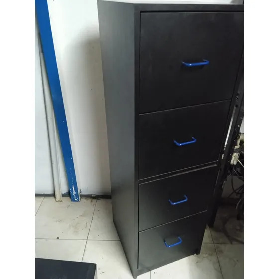Archivero 4 Gavetas Fórmica Negra Como Nuevo 