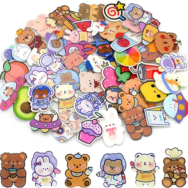 Pin Broches Acrílico Kawaii Insignia Prendedor Para Ropa Set