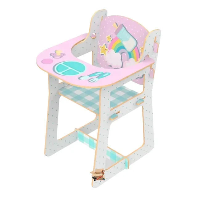 Brinquedo Em Madeira Cadeirinha De Papar Para Boneca Xalingo