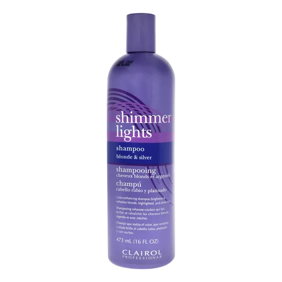 Shampoo Clairol Shimmer Lights Loiro E Prateado 473ml