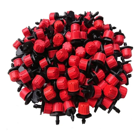 Gotero Regulables Riego Por Goteo 0 A 70 Lt/h X 50 Unidades Color Rojo