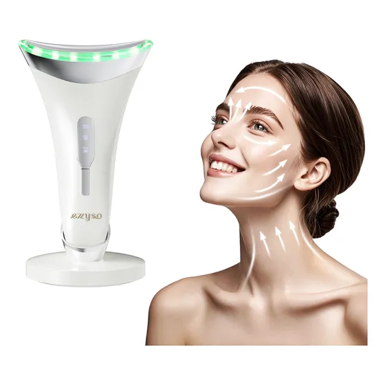 Aparato Para Masaje Papada Masajeador Facial De Microcorriente Máquina De Belleza Lifting Y Reductor De Arrugas, Ideal Para La Piel Del Rostro Y Cara, Antiarrugas Y Reductor De Líneas Con Base Reducto