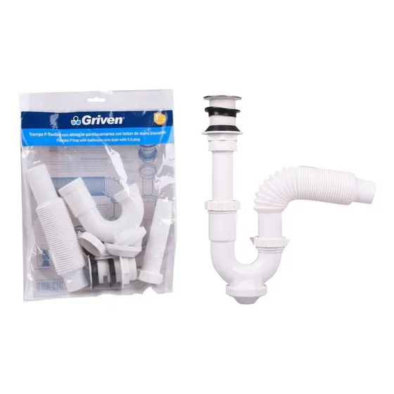 Sifón Extensible 1 1/4 Con Desagüe Lavamanos