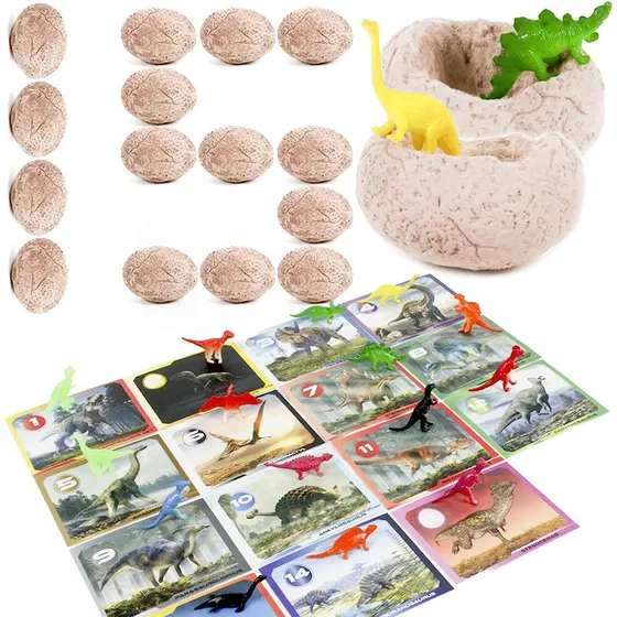 Sets De Muñecos Con 15 Huevos Juguetes De Dinosaurio