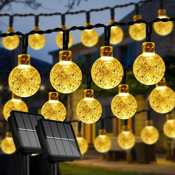 Guirnalda Solar Luces Navidad Decoración Exterior Iluminacio