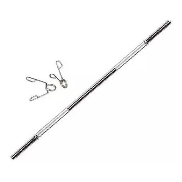 Barra Cromada Maciza 2,20 Mts Con Topes 30 Mm