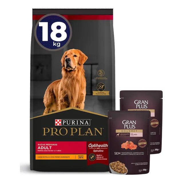 Alimento Proplan Adulto Razas Medianas 15kg + Regalo