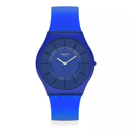 Reloj Swatch Skin Deep Acqua Ss08n102 Azul Para Mujer Ss Color de la malla Azul marino Color del bisel Azul marino Color del fondo Azul marino