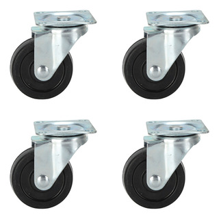 4 Ruedas Giratoria Goma Muebles Con Rodamiento Bolas Doble 4 Ruedas Giratoria Goma Muebles Con Rodamiento Bolas Doble
