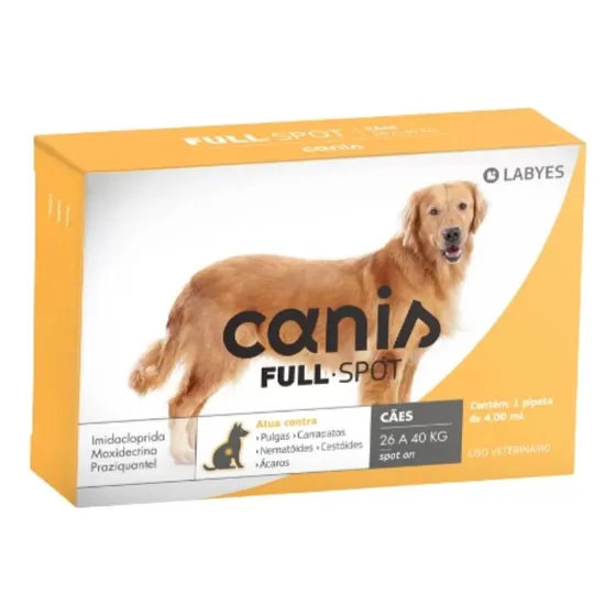 Antipulgas E Vermífugo Canis Fullsp 26 A 40 Kg 4,00ml Labyes