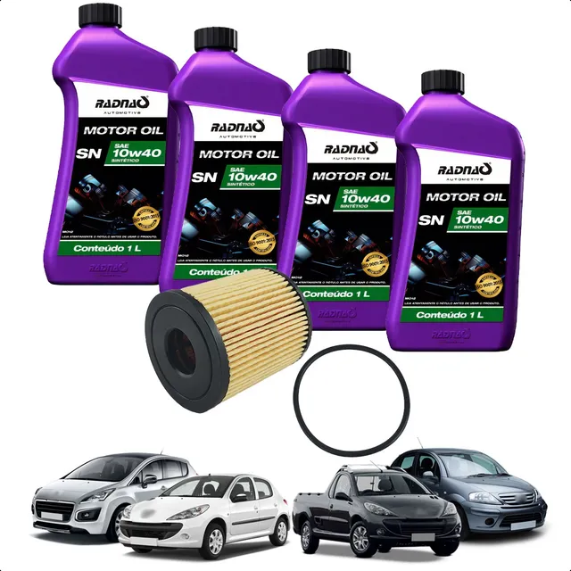 Kit Revisão Troca Oleo Radnaq 10w40 Citroen C3 207 Hoggar