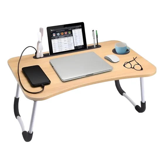 Mesa P/ Notebook Portátil Dobrável Cama Home Office Refeição