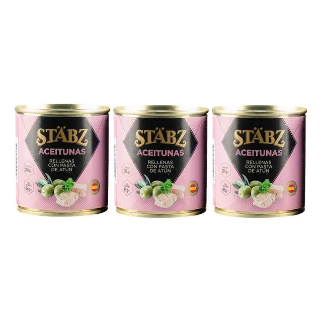 Aceitunas Stabz Con Atun 200g X3 Origen España