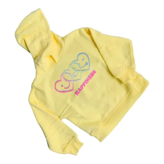 Suéter, Sudadera, Hoodie Para Niñas, Amarillo, Algodón