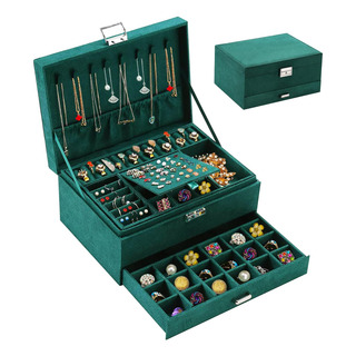 Qbestry Cajas De Joyería Para Mujer Caja De Joyería Compacta Qbestry Cajas De Joyería Para Mujer Caja De Joyería Compacta
