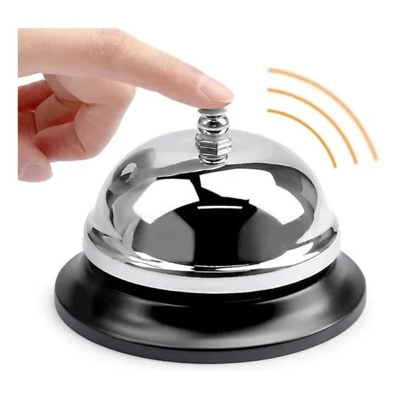 Timbre Campana De Llamada Metálico Hoteles Restaurantes